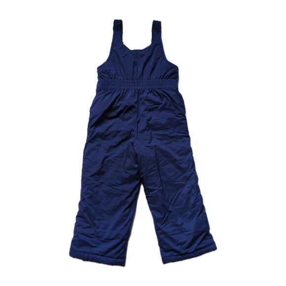 Lands End Snow Ski Pants Kids Size 5 Navy Blue Bibs Overalls Pockets 100% Nylon - Picture 8 of 11